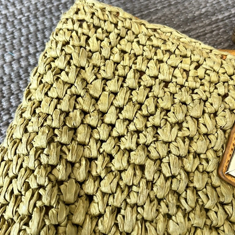 Michael Kors Santorini Woven Straw Tote Bag